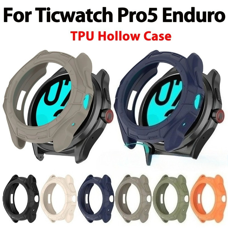 ป้องกัน TPU นาฬิกาสําหรับ Ticwatch Pro 5 Enduro Hollow ซิลิโคนอ่อนนุ่มสําหรับ Ticwatch Atlas กึ่งล้อ