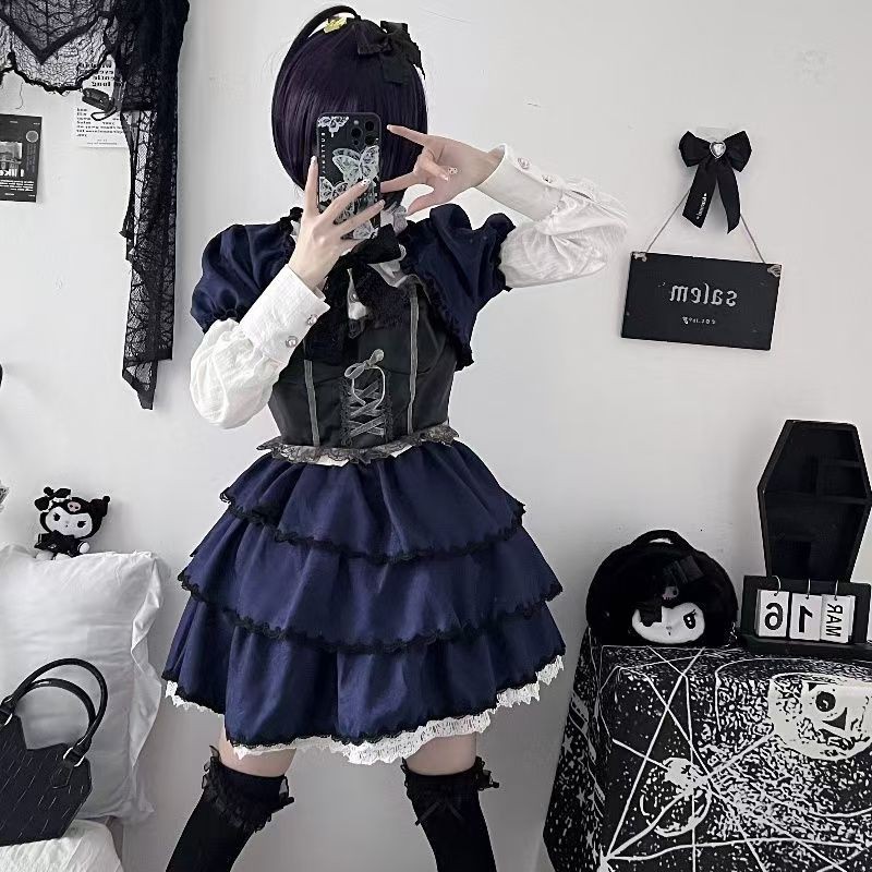 Other Delusions Takanashi Rikka cosplay Costume S-XL  ชุดเดรสคอสเพลย์ กอธิค wig Halloween Cos Suit G
