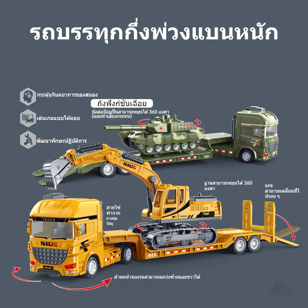 ของเล่นเด็ก ของเล่นวิศวกรรม โมเดลรถขุดก่อสร้างเมือง โมเดลรถ แท็งค์ รถบรรทุก รถเฉื่อย ของเล่นเสริมพัฒนาการ ดีไซน์สวยงาม