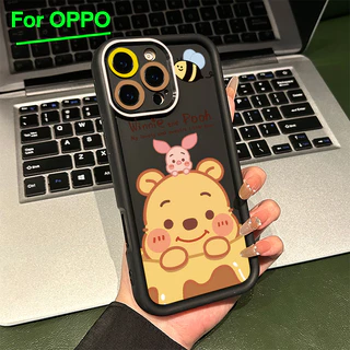For เคสโทรศัพท์ OPPO A3 A3X A60 5G A9 A18 หมีพูห์ A38 A15 A15s A60 A35 A17 A17K A79 5G OPPOA57 4G A55 A77 A77S