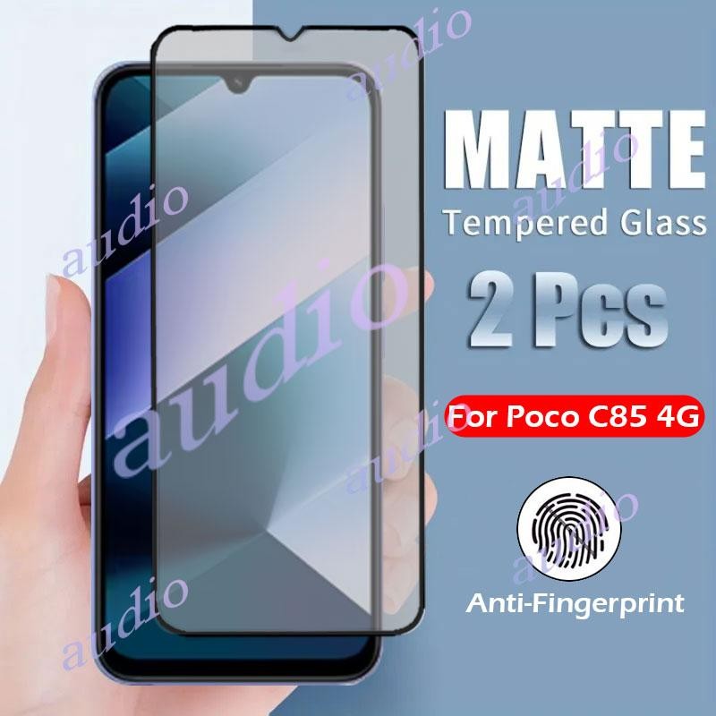 POCO C85 4G 2025 Full Cover MatteกระจกนิรภัยสําหรับPoco C85 4G 2025 Anti-Fingerprint Matteป้องกันหน้