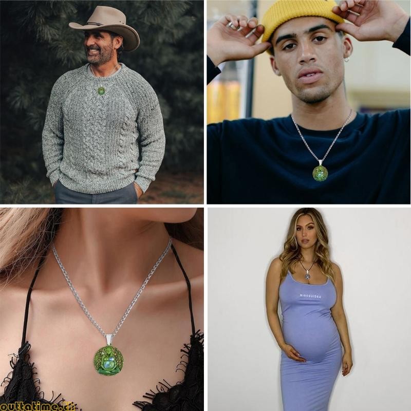 Mother Earth Green Statue Pendant Millennial Gaia Mother Goddess Pendant Jewelry
