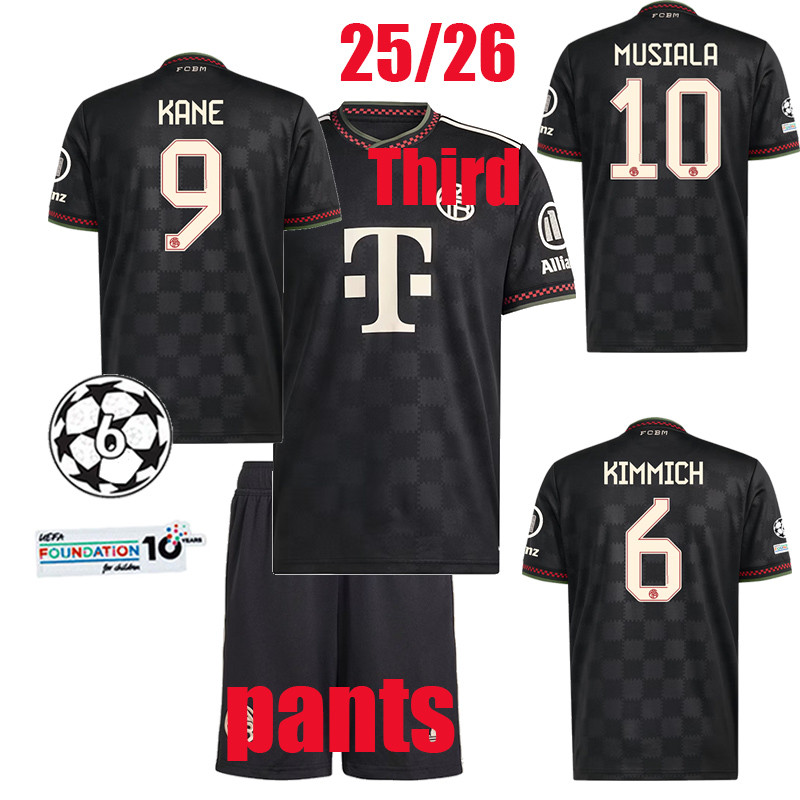 25/26 KANE ฟุตบอล clothe 2024/25 FC-Bayerns-Third jerseys ชุด (พร้อมกางเกง) KIMMICH COMAN SANE MULLE