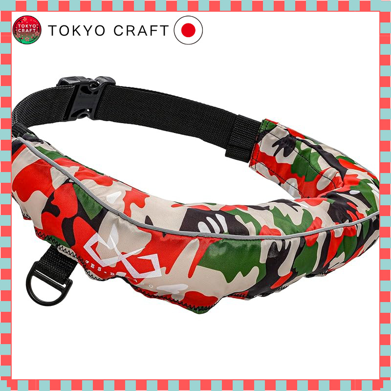 JES-BASARO Manual Inflatable Life Jacket - Adjustable West Fit, 3D Cut Design for Fishing, Unisex, S