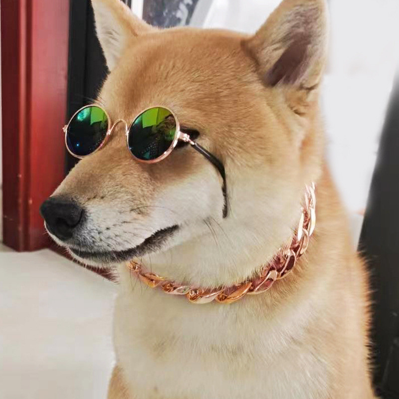 สัตว์เลี้ยงทองเงินสไตล์ย้อนยุคปลอกคอขนาดเล็กขนาดกลาง-ขนาดสุนัขแมวสร้อยคอหรูหราล็อคคอแฟชั่นอุปกรณ์สัตว์เลี้ยง