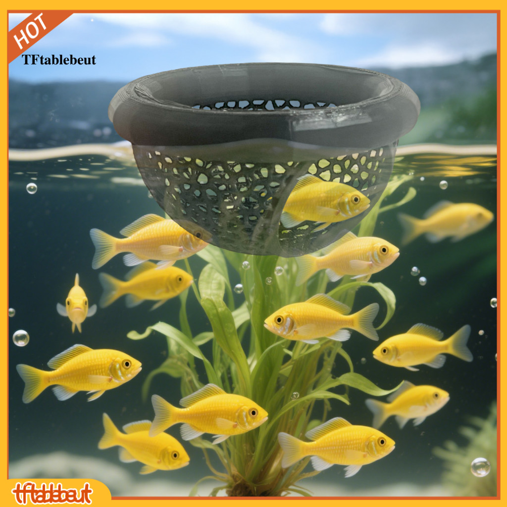 TF* Betta Fish Feeding Station Betta Fish Habitat ตกแต่ง 3d พิมพ์ลอย Betta Cave Hammock Feeder แหวนส