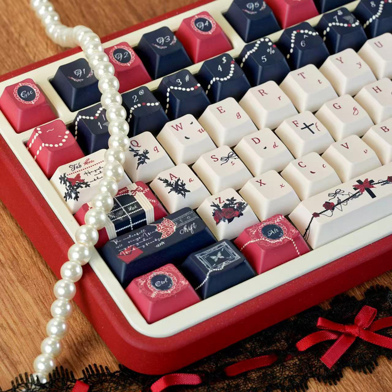 Palace SecretVintage สไตล์ 125 คีย์ชุดปุ่มกด Dye Sub PBT Keycap Cherry Profile สําหรับ MX Switches คีย์บอร์ดเครื่องกล