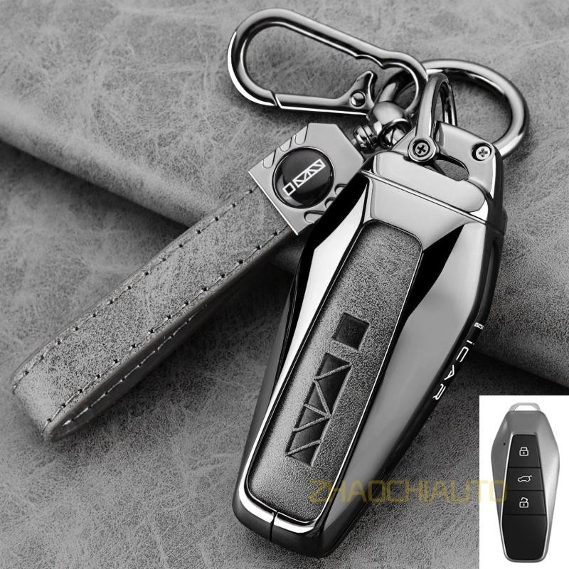 ฝาครอบกุญแจรีโมทโลหะ Key Fob Shell พวงกุญแจสําหรับ Chery JAECOO 6 EV Chery ICAR03 J6 iCAR03t