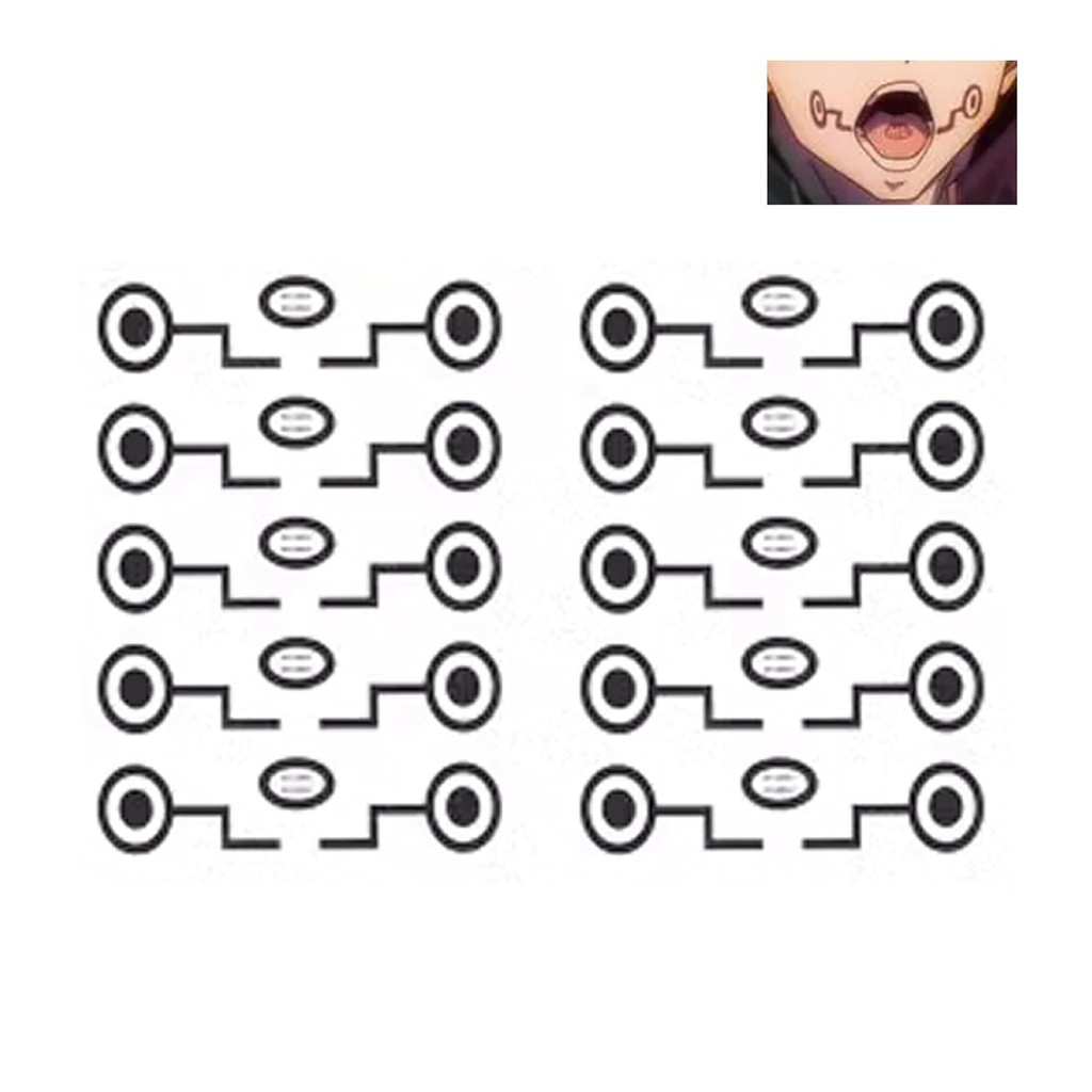 Inumaki Toge Tattoo สติกเกอร์สำหรับคอสเพลย์และแต่งหน้าน่าสนใจ JGA