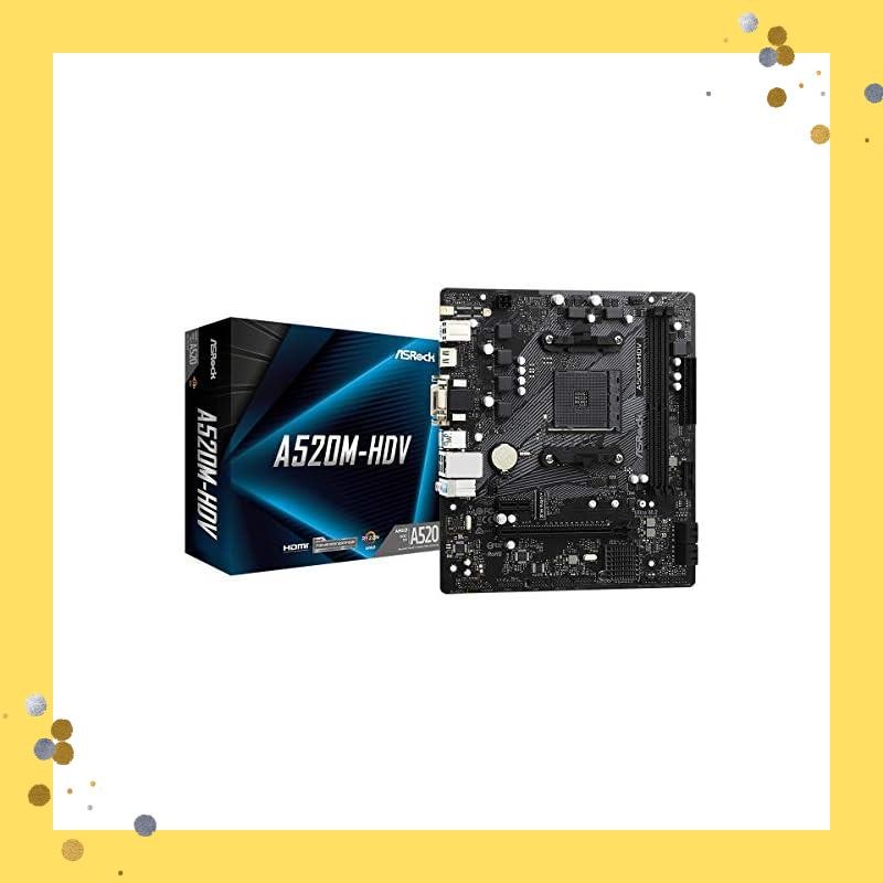 ASRock AMD Ryzen 3000/4000 series (Soket AM4) Micro ATX motherboard with A520 chipset [Authorized Do