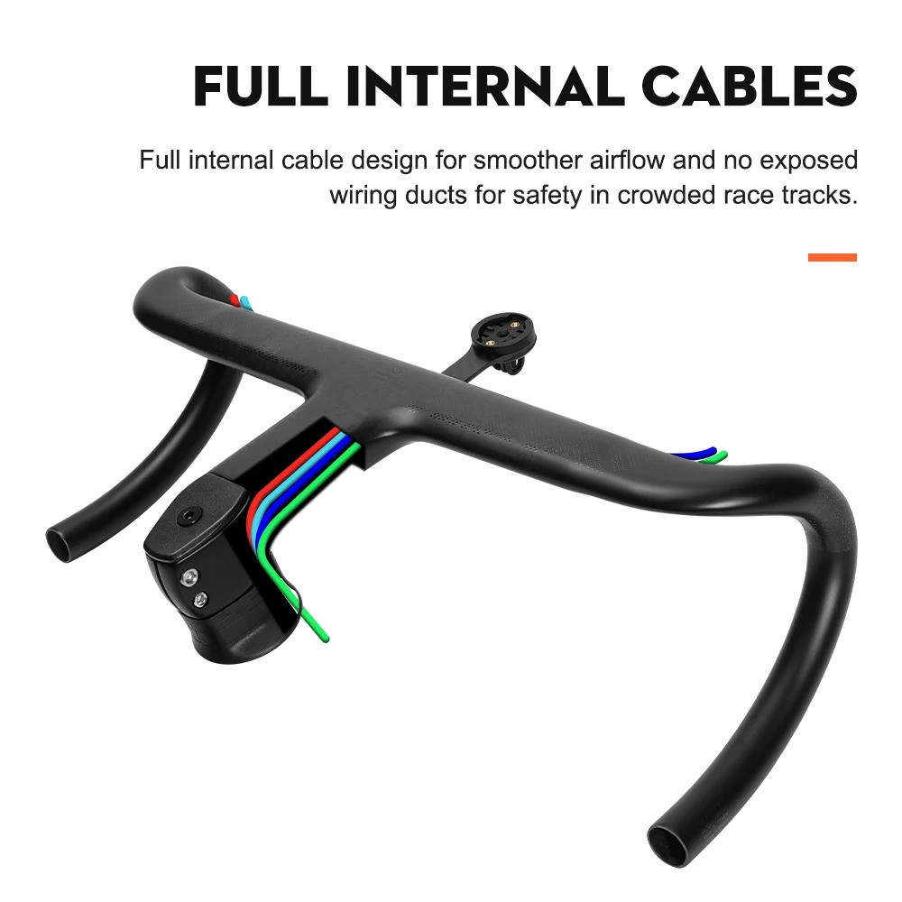 [NEW] แฮนด์_drop_bar_จากวัสดุคาร์บอน_T800 ออกแบบมาเพื่ออุปกรณ์จักรยาน Shimano Di2 และใช้งานบนท้องถนน