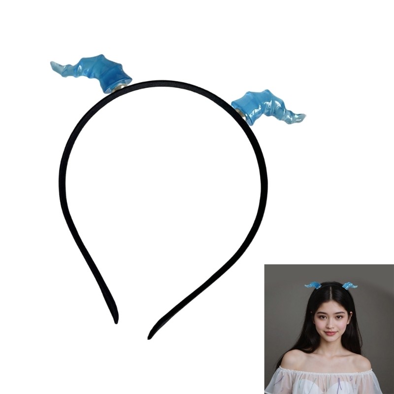 Mya การ์ตูน Devil Horns ผม Hoop น่ารักสัตว์ Hairband สําหรับแสดงสด Devil Theme Dark Horns Hairband