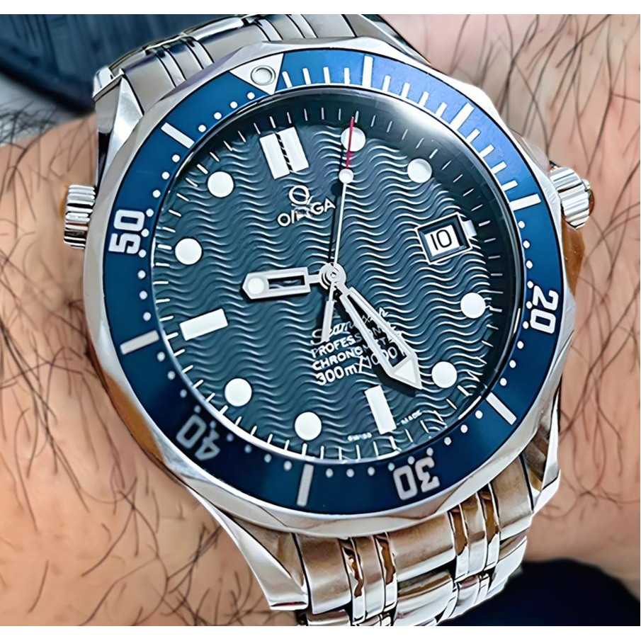 Ou Mijia นาฬิกาผู้ชาย Hippocampus 300 Blue Disc Mechanical นาฬิกาผู้ชายนาฬิกา