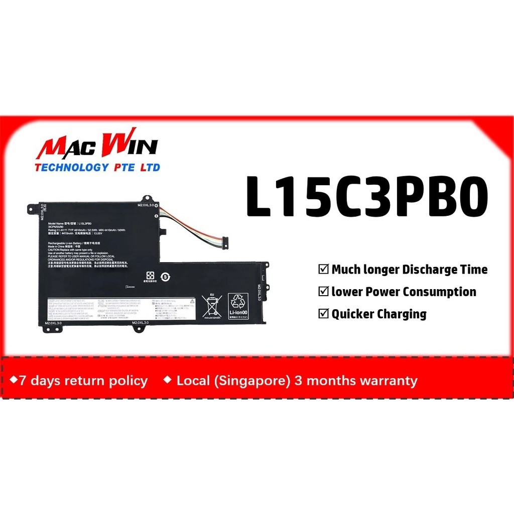 L15C3PB0 แบตเตอรี่สําหรับ Lenovo Winbook N22 L15M3PB2 5B10K90783 5B10K90780