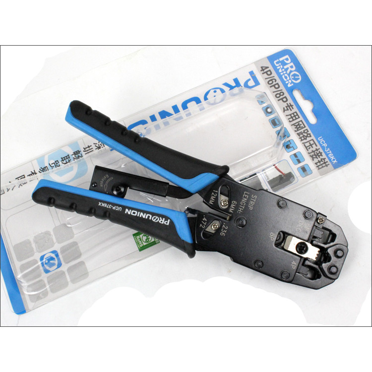 [ไต้หวัน Baogong] 4P/6P/8P คีมย้ําเครือข่ายคีมสายเคเบิลเครือข่ายสายโทรศัพท์ UCP-376KX