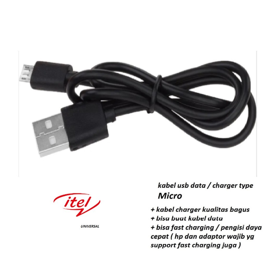 (สีดํา) สายชาร์จ Usb micro iteel A49 A661L