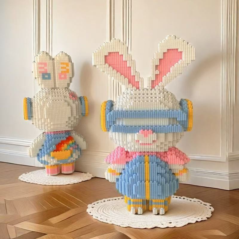 🐰พร้อมส่ง🐰 บล็อกตัวต่อ กระต่าย 1ชุดมี2ชิ้น ซื้อหนึ่งรับฟรี บล็อคตัวต่อ เลโก้ rabbit บล็อกตัวต่อเลโก้ ของเล่นเด็ก - รูปที่ 4