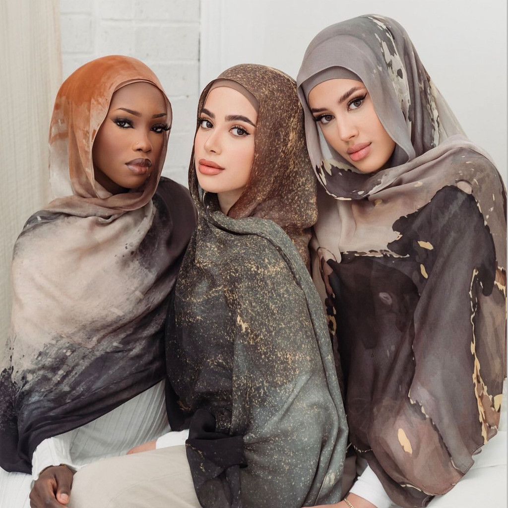 ผ้าพันคอผ้าคอตตอนโมดัล มัสลิม MHS0906 ระบายอากาศได้ดี