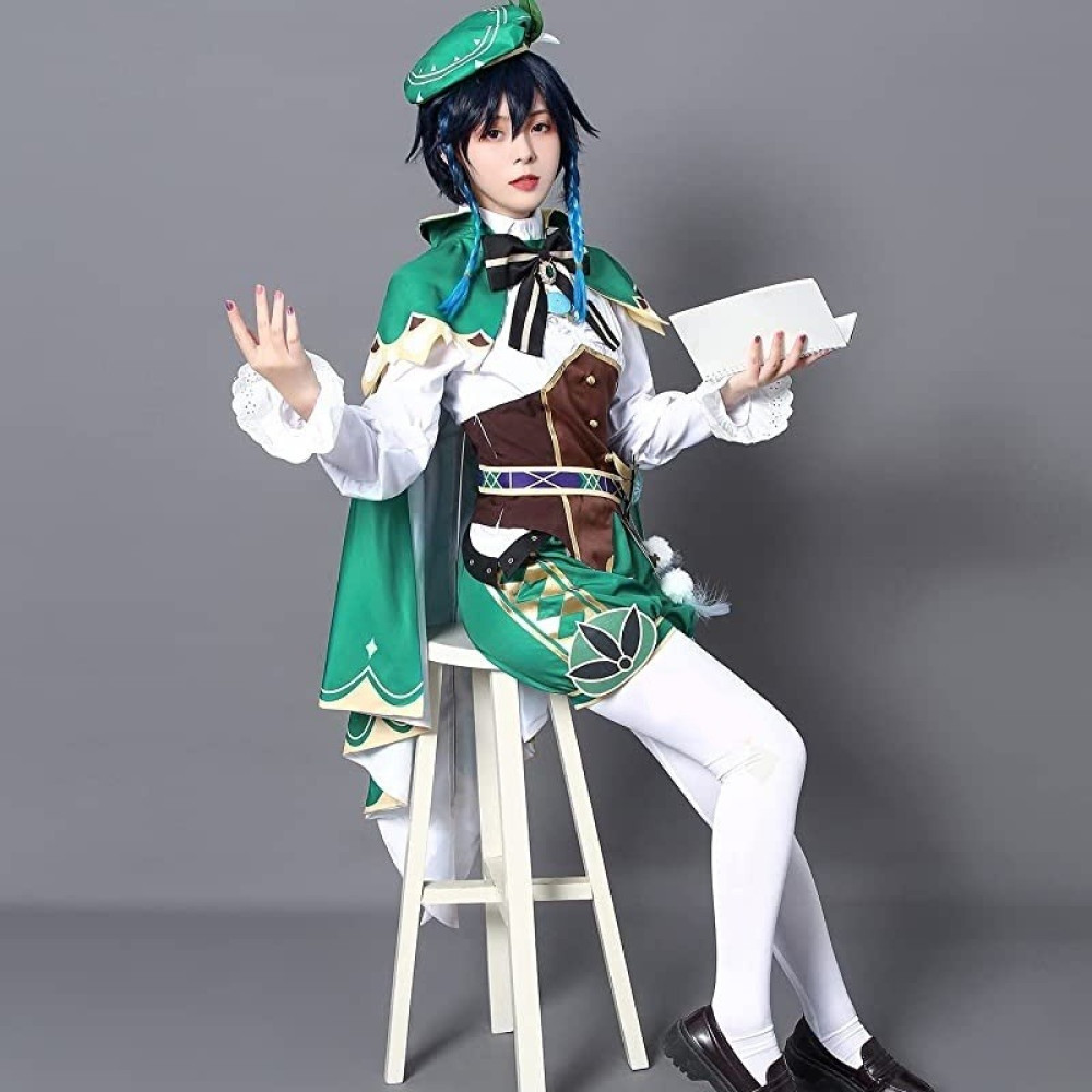 LCMNCLL YiChun วิกผม Genshin Impact Venti คอสเพลย์พร้อม Hairnet - FS160