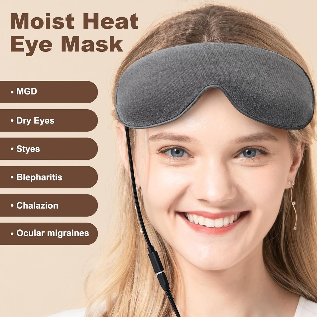 Aroma Season Heated Eye Mask, Warm Eye Compress for Dry Eyes Stye Blepharitis MGD และ Blepharitis, M