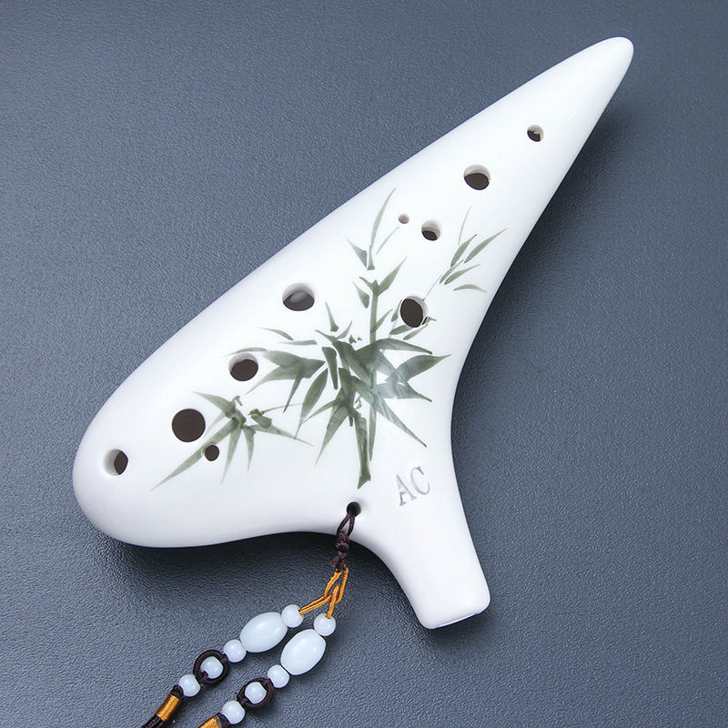 Ocarina 12 หลุมนักเรียนเริ่มต้น Introductory Alto ac Twelve-Hole Ocarina Easy เรียนรู้การเล่น 6 เครื