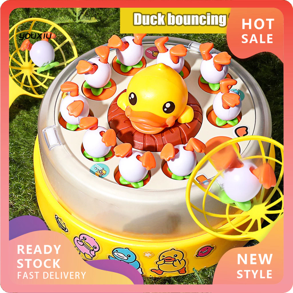 ของเล่นเป็ดดีดไข่ เกมกระดานหมุนสำหรับเด็ก