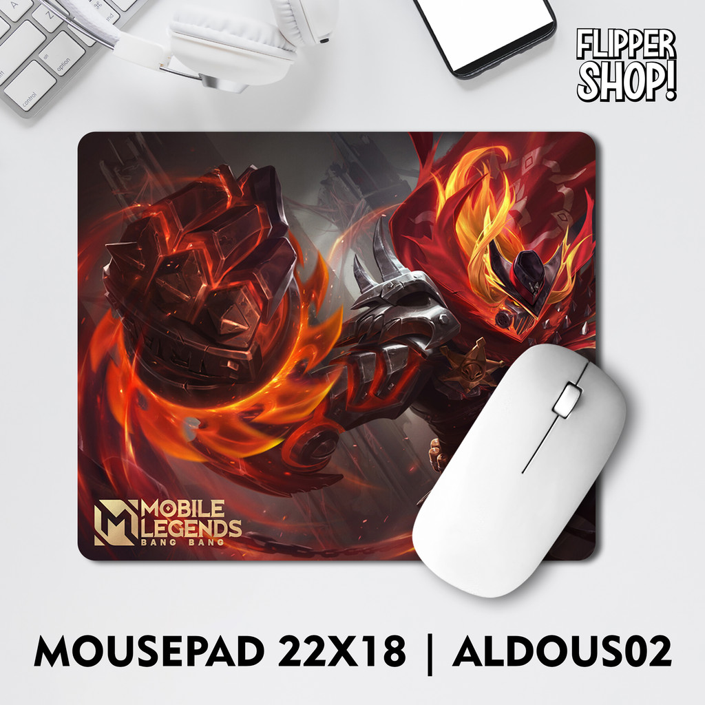 Aldous Mobile Legends Game Flipper Mousepad - แผ่นรองเมาส์กันลื่น 18x22