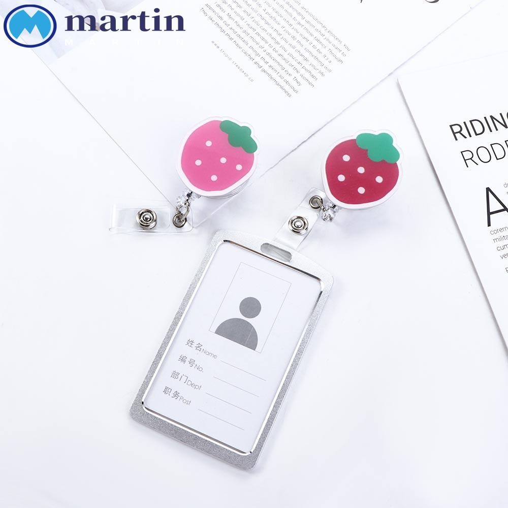 MARTIN ID Card Clips Candy Color School Supplies Nurse Doctor Acrylic Student Cartoon Name Card Hold