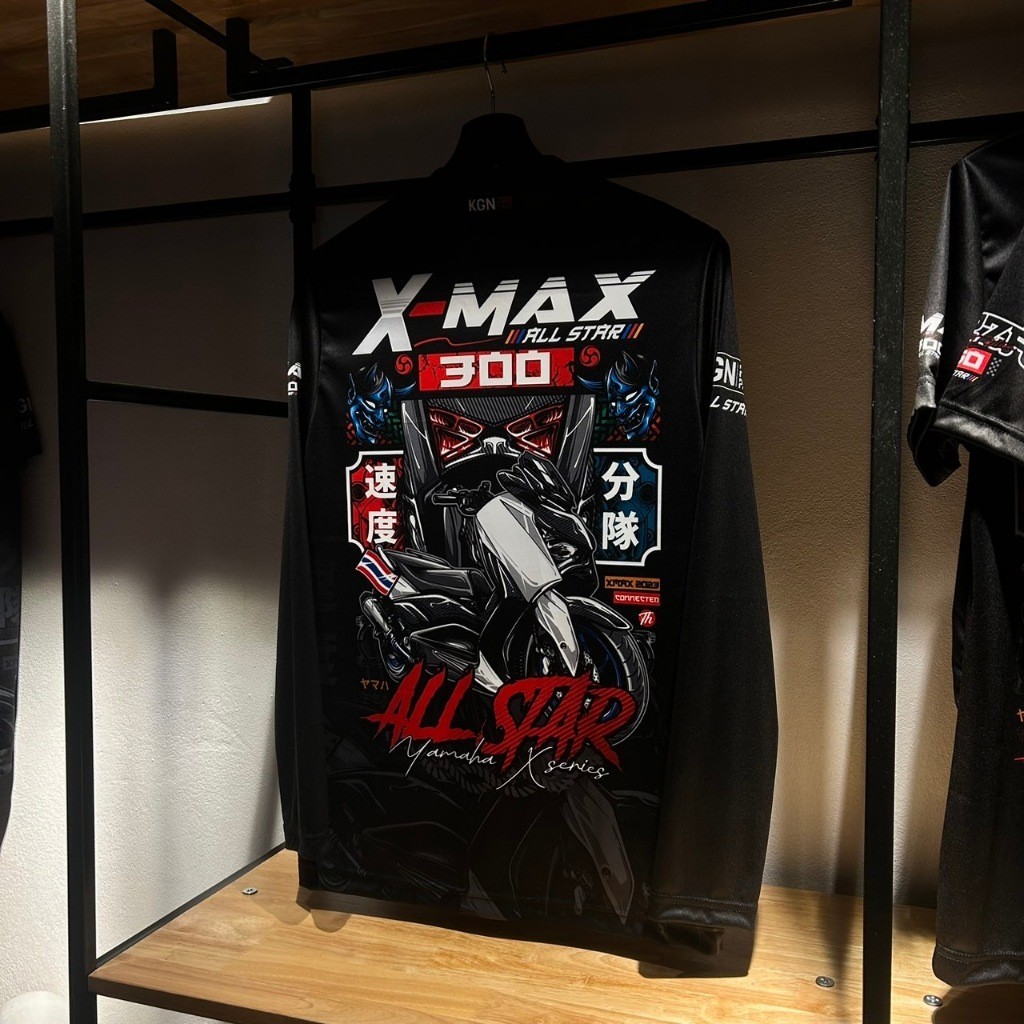 เสื้อยืดลูกเรือของแท้! เสื้อ KGNPRO Xmax 300 สําหรับขับรถมอเตอร์ไซค์คุณภาพดีสินค้า