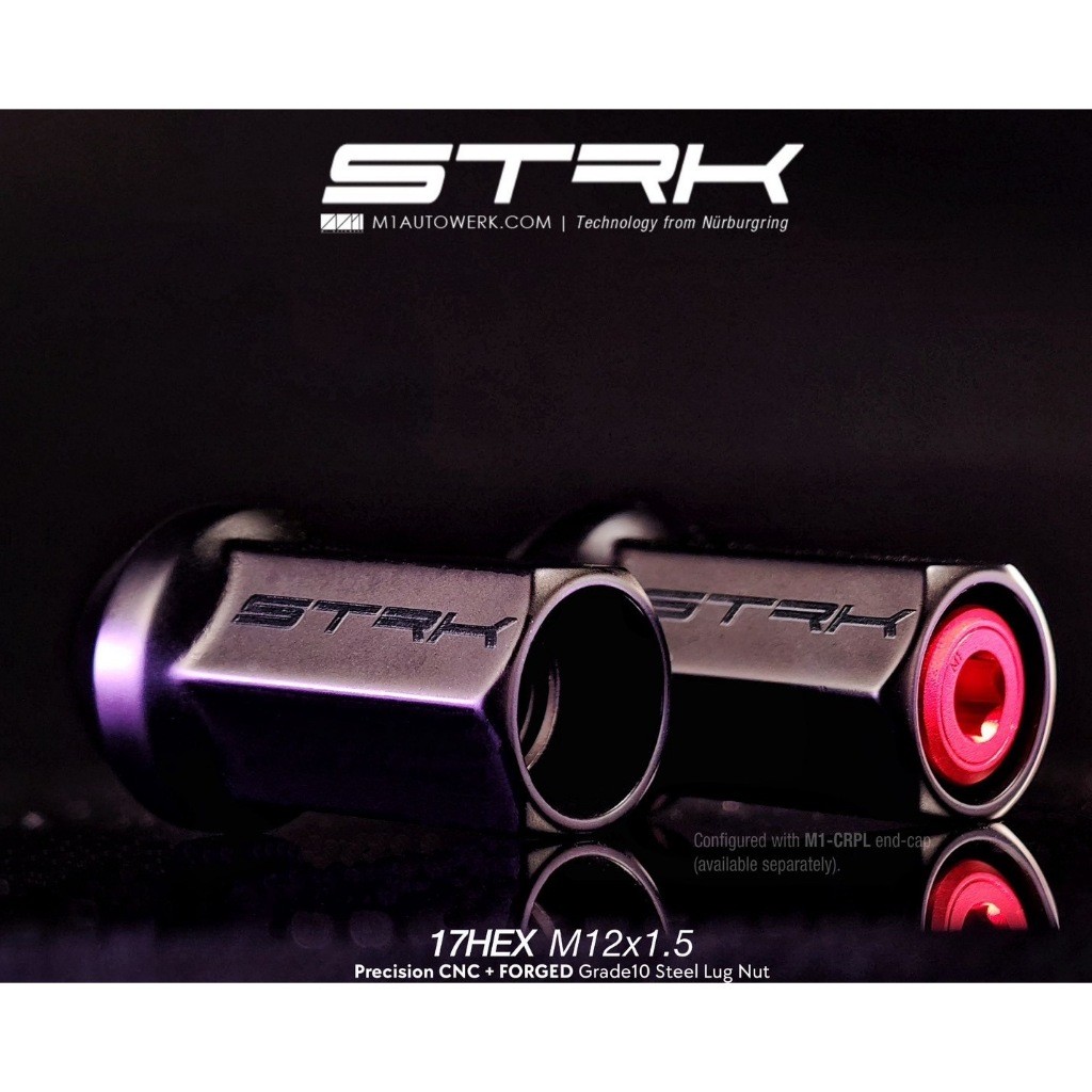 น็อตล้อ M1 AUTOWERK รุ่่น M1 STRK น๊อตเหล็ก M1 เอ็มวัน สตาร์ค CNC FORGED Steel1010 Grade 10 17HEX CR