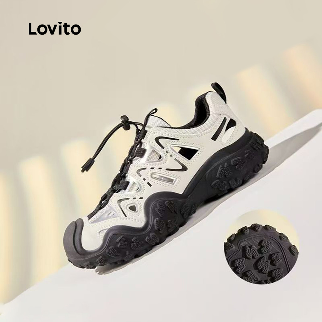 (NEW) Lovito รองเท้าสนีกเกอร์สไตล์สปอร์ตสำหรับผู้หญิง LFA93044