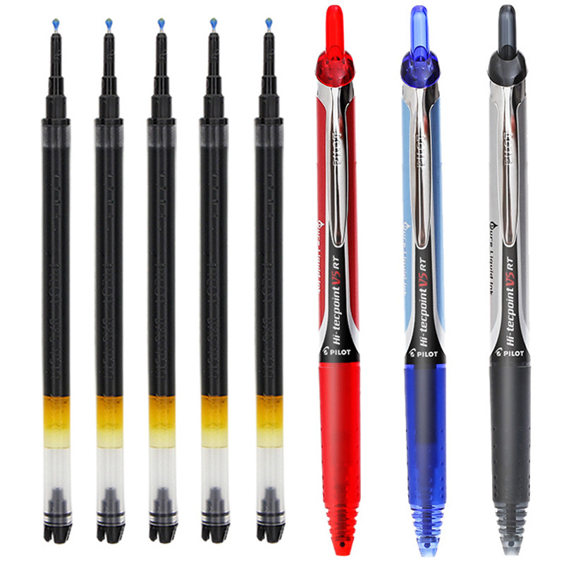 ญี่ปุ่นญี่ปุ่น PILOT PILOT PILOT ปากกาเจล BXRT-V5 Push-type ปากกาลายเซ็นนักเรียนสอบแปรงปากกาคําถามสี