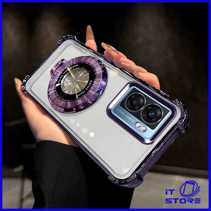 เคส OPPO A77 5G เคสนิ่มพร้อมขาตั้งแบบพับได้