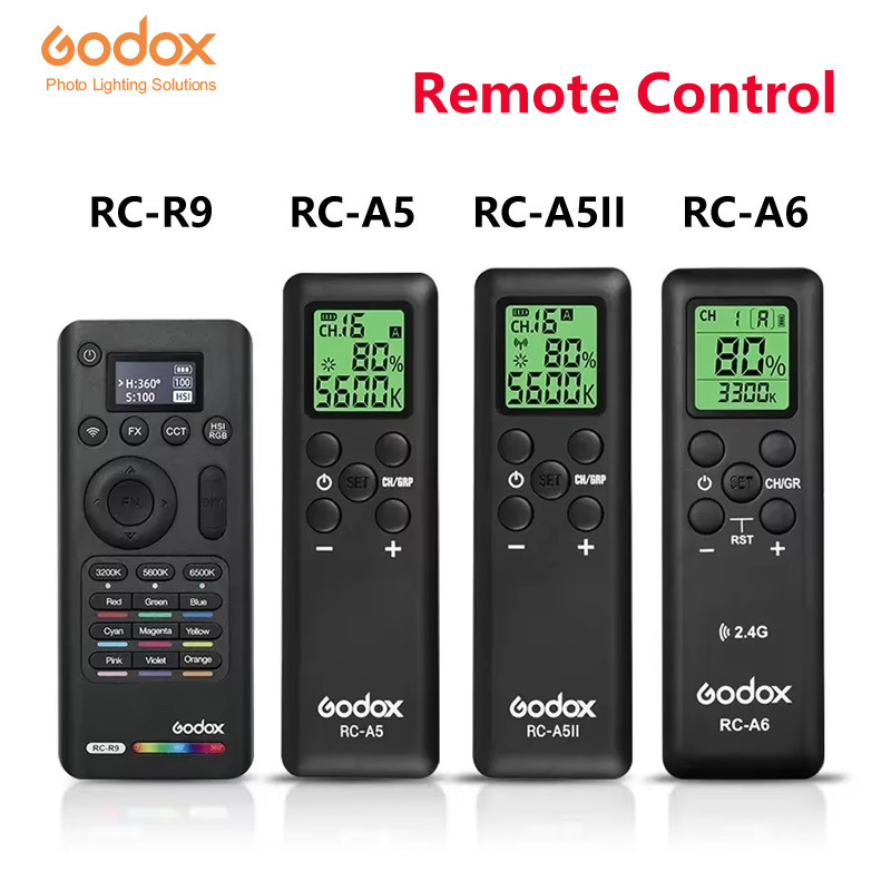 GODOX RC-R9 RC-A5 RC-A5II RC-A6 รีโมทคอนโทรลสําหรับ SL-60W LC500R SL150R SZ150R TL120 ML60 SL150III 