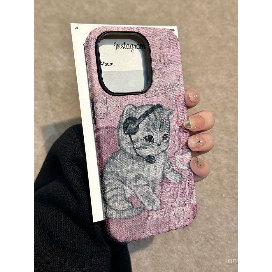 Spoof ชุดหูฟัง Club ลูกแมว Two-in-One ใช้งานร่วมกับ iPhone 17PRO 17AIR 17PRO MAX เปลือกแข็ง 17 16 15