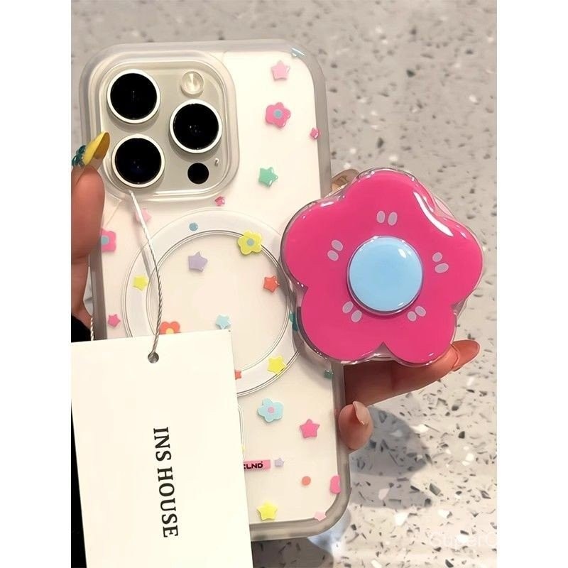 เคสโทรศัพท์ เหมาะสําหรับ iPhone 7 8 X XS XR XSMAX 11 12 13 14 15 16 Pro max Plus สามมิติสีดอกไม้แม่เหล็กรวมทุกอย่าง Soft Case Shock-Resistant Shock-Resistant เคสป้องกันเธอ