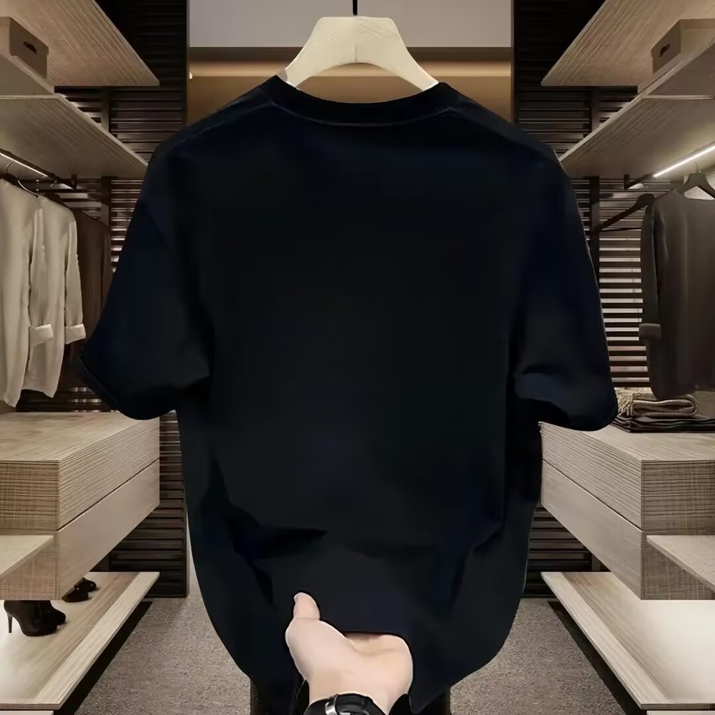 ใหม่ยอดนิยมสไตล์ใหม่Street Wear insรอบคอ23สไตล์ฮิปฮอปผู้ชายเสื้อยืดใหม่Bottomingเสื้อ202520242025แขน