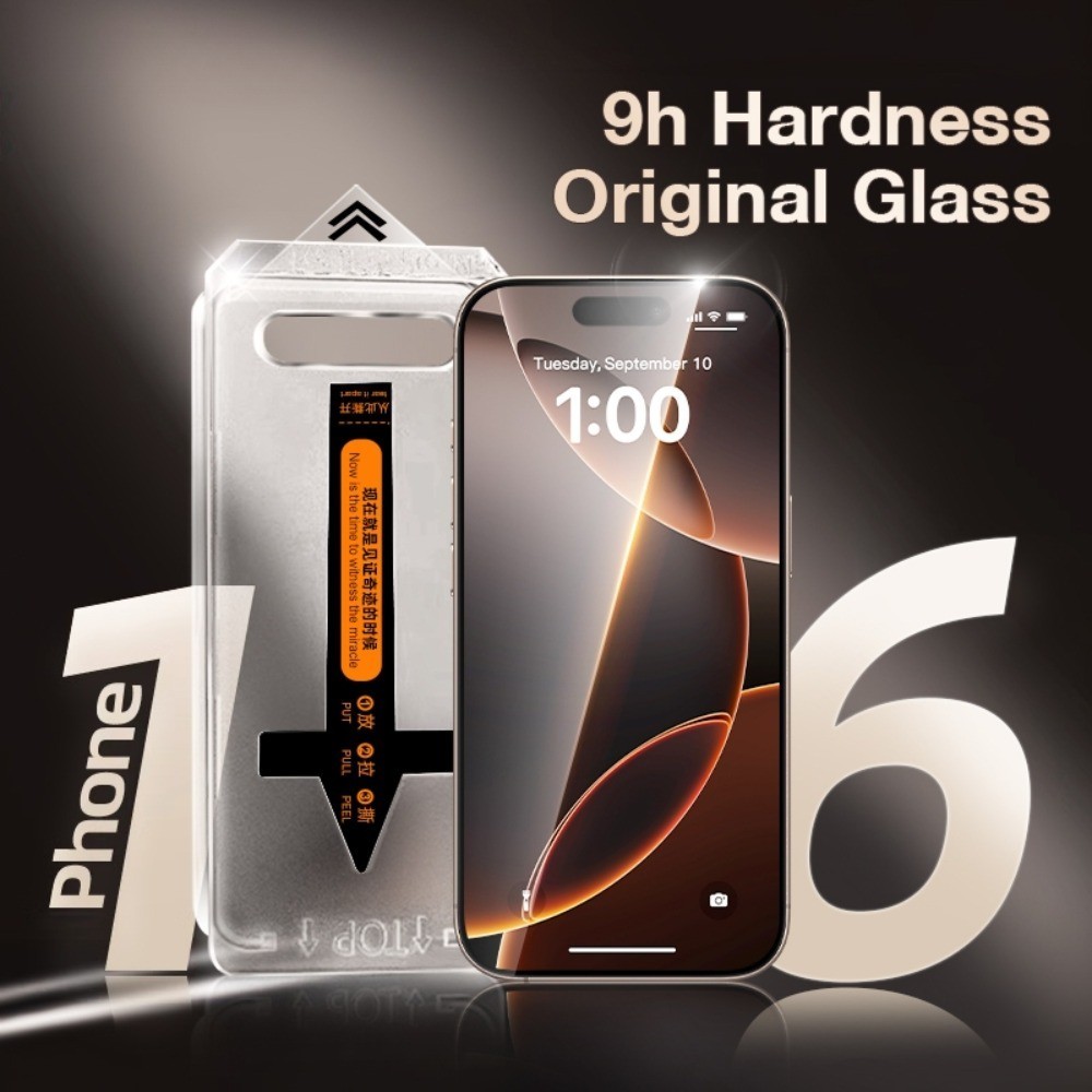 Auto-Alignment Kit 9H Hardness กระจกนิรภัยแบบเต็มหน้าจอสําหรับ iPhone 11/12/13/14/15/16 Pro Max/Plus - HD Clear Privacy Anti-Dust ฟิล์มป้องกัน