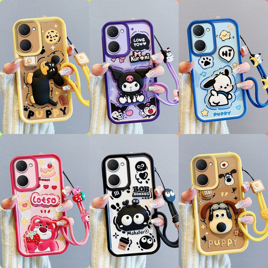 เคส VIVO Y03 Y03t เคสโทรศัพท์ตุ๊กตาสติ๊กเกอร์น่ารัก