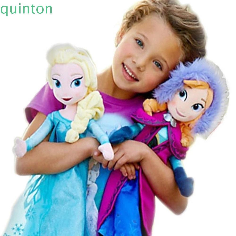 QUITON Anna Elsa ตุ๊กตาของขวัญวันเกิด 40/50 ซม.คริสต์มาสของขวัญ Elsa ตุ๊กตาของเล่น