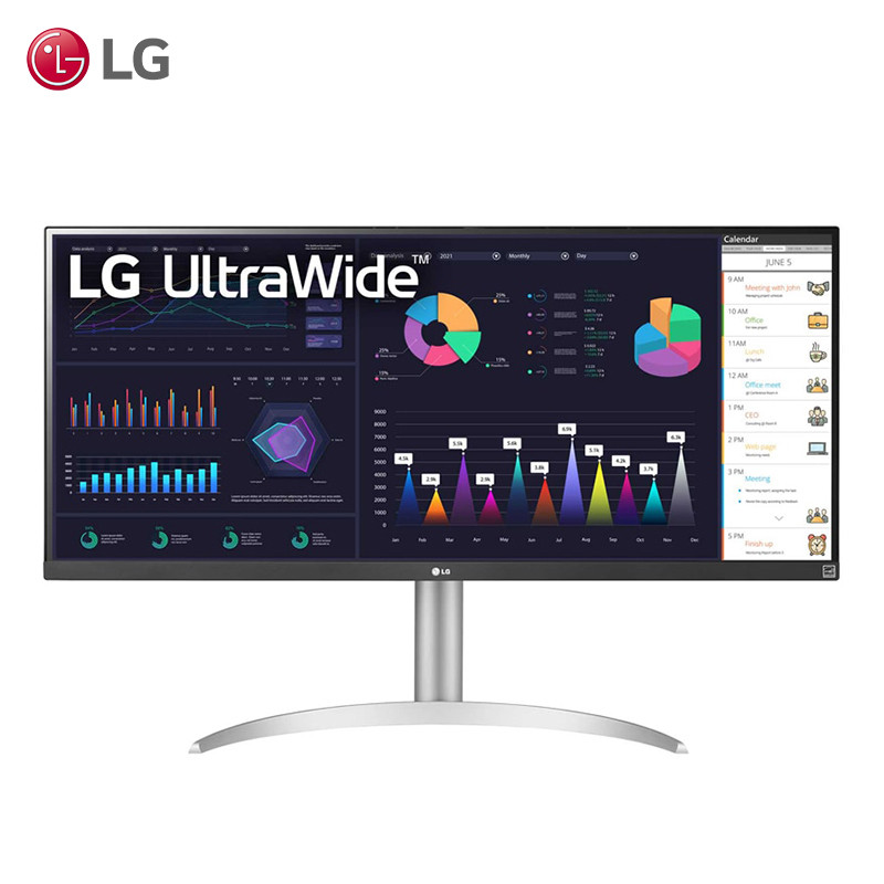 LG 34WQ650 จอแสดงผล 2K ขนาด 34 นิ้วอัตราการรีเฟรชสูงหน้าจอปลา Type-c แยกหน้าจอคอมพิวเตอร์สํานักงาน