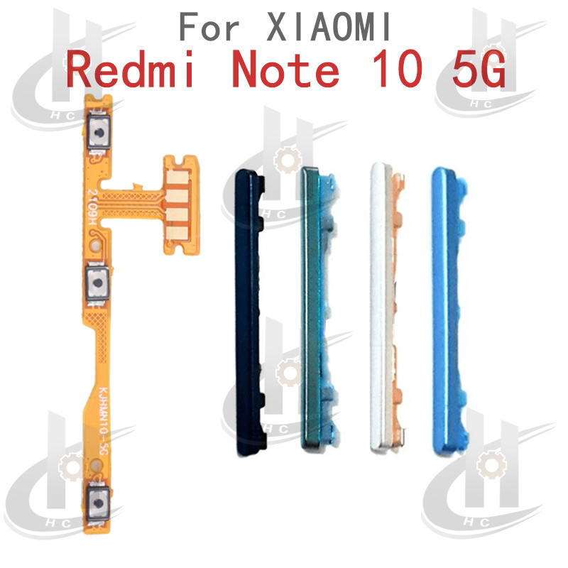 สําหรับ Redmi Note 10 5G ปุ่ม Flex Cable Keys ปุ่มปิดปุ่มปรับระดับเสียงขึ้นและลงด้านข้างอะไหล่ทดแทน