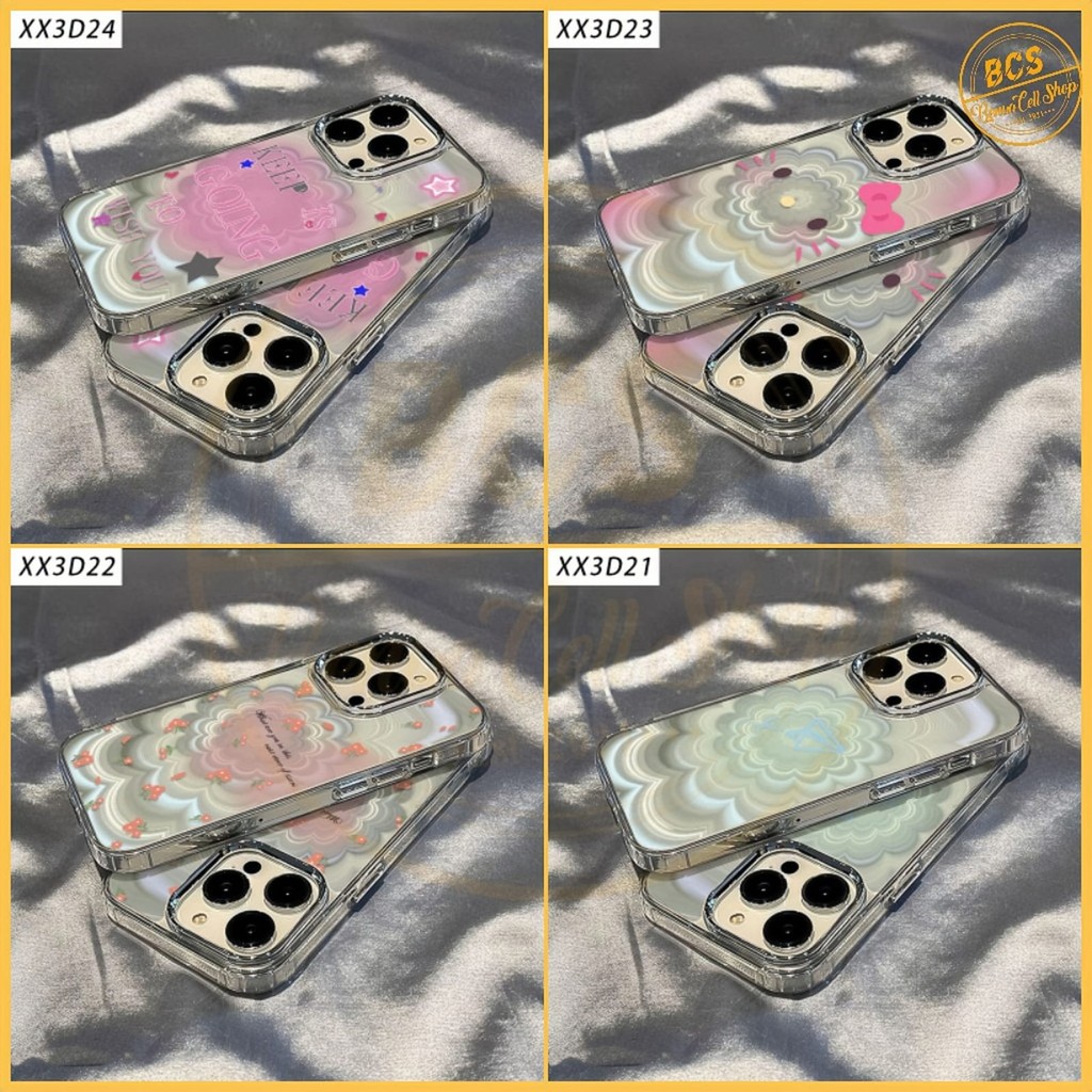 BCS - เคส ILLUSION MOTIF GIRLY OPPO A54 A55 A57 A58 4G 5G A78 A5i A5S A7 A11K A12 A5X A60 A74 A95 A3