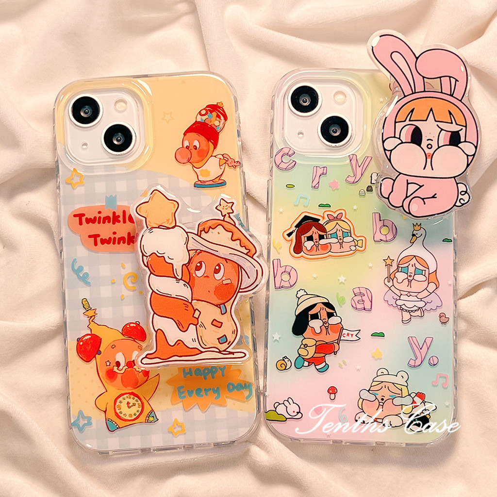 สําหรับ IPhone 16 16E 15 14 13 12 11 Pro Max X XR Xs Max 7 8 Plus SE2020 น่ารัก Twinkle ดาว Cry เด็กเคสโทรศัพท์ปกอ่อน