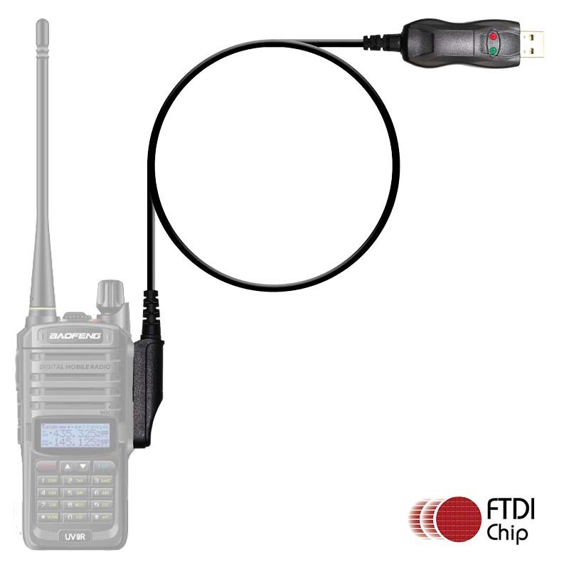 Baofeng FTDI Walkie-Talkie-Talkie สายการเขียนโปรแกรม USB พร้อม USB Driver เหมาะสําหรับ BF-9700 A58 U