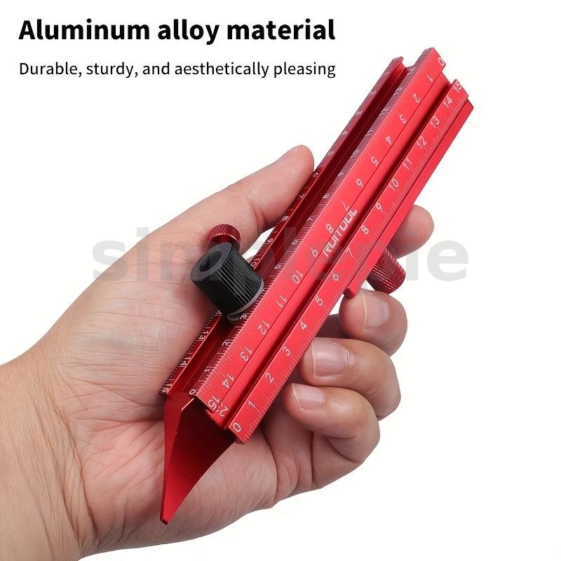 Simple RUITOOL อลูมิเนียม Scribing เครื่องมือ Precision Contour Gauge 7.1 นิ้วปรับการวัดสําหรับงานไม