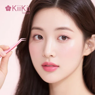 KiiKii Beauty แหนบต่อขนตา ที่คีบขนตา แหนบสแตนเลส สําหรับติดขนตาปลอม ความแม่นยําสูง ต่อขนตา 1 ชิ้น