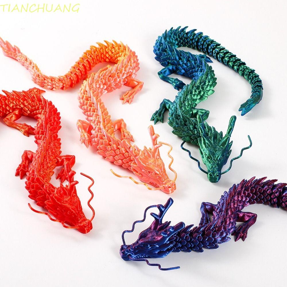เครื่องประดับมังกรจำลอง หลายสี ขนาด 30/45 ซม. ยืดหยุ่นและเคลื่อนไหวได้ สวยงามเหมือนจริง