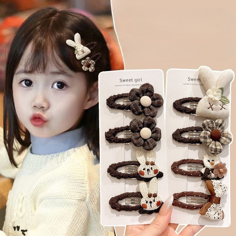 กิ๊บติดผมแบบกาแฟ Maillard สไตล์แฟชั่นสำหรับฤดูใบไม้ร่วงและฤดูหนาว.Headpiece