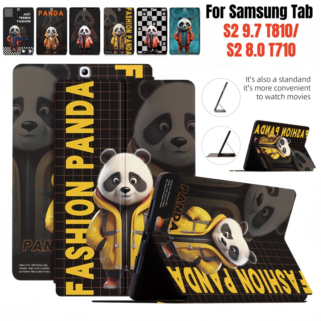SAMSUNG สําหรับSamsung Galaxy Tab S2 8.0 9.7 Cool Pandaแท็บเล็ตSM-T810 T813N T819N T815Y T819Y T710 
